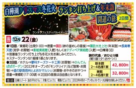 🚌白樺湖クリスマス🎅冬花火ランタン打ち上げ＆年末詣開運の旅２日間🚌